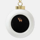 Oh Deer Oh Dear Retro Classic Style  Keramische Bal Ornament (Voorkant)