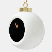 Oh Deer Oh Dear Retro Classic Style Keramische Bal Ornament (Rechts)