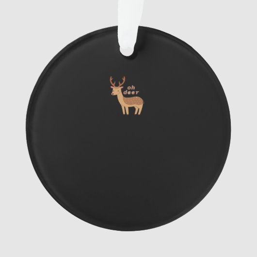 Oh Deer Oh Dear Retro Classic Style Ornament (voorkant)