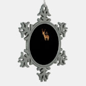 Oh Deer Oh Dear Retro Classic Style Tin Sneeuwvlok Ornament (Links)