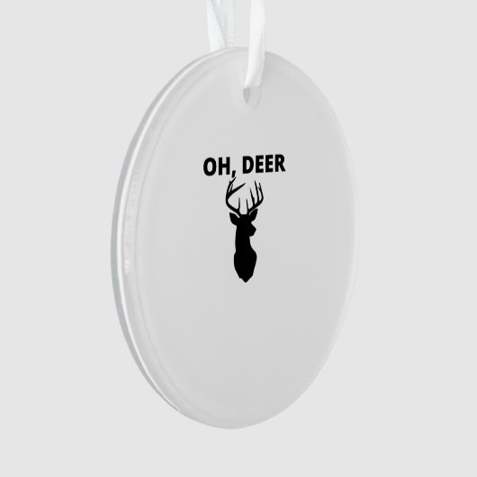 Oh Deer Oh Dear Whimsical Art StylAcrylic Ornament (voorkant)