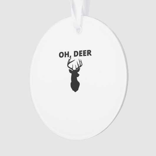 Oh Deer Oh Dear Whimsical Art StylAcrylic Ornament (voorkant)