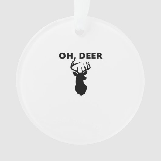 Oh Deer Oh Dear Whimsical Art StylAcrylic Ornament (voorkant)