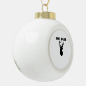 Oh Deer Oh Dear Whimsical Art Style  Keramische Bal Ornament (Links)