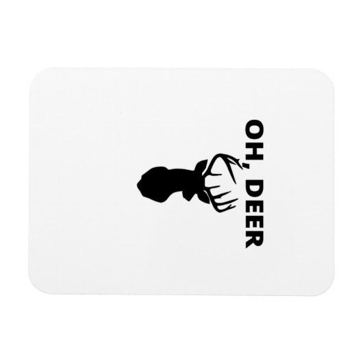 Oh Deer Oh Dear Whimsical Art Style  Magneet (Horizontaal)