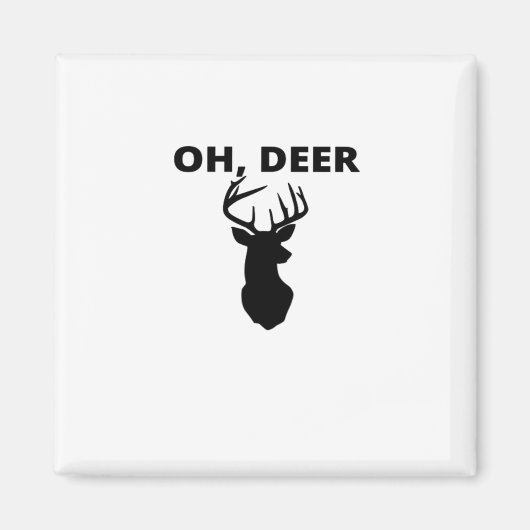Oh Deer Oh Dear Whimsical Art Style  Magneet (Voorkant)