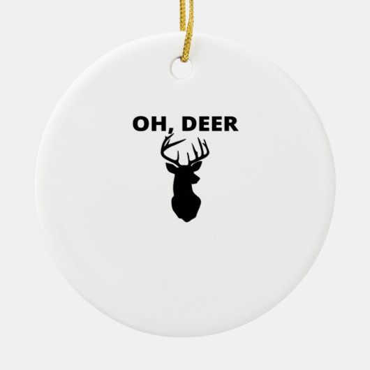 Oh Deer Oh Dear Whimsical Art Style Ornament (Voorkant)