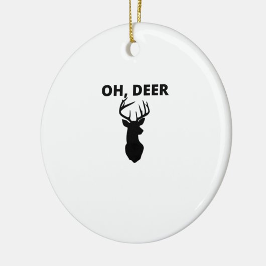 Oh Deer Oh Dear Whimsical Art Style Ornament (Links)