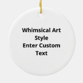 Oh Deer Oh Dear Whimsical Art Style Ornament (Achterkant)