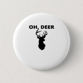 Oh Deer Oh Dear Whimsical Art Style  Ronde Button 5,7 Cm (Voorkant)
