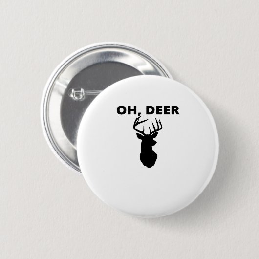 Oh Deer Oh Dear Whimsical Art Style  Ronde Button 5,7 Cm (Voorkant /achterkant)