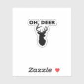 Oh Deer Oh Dear Whimsical Art Style Sticker (Vel)