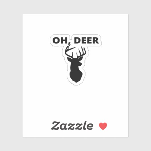 Oh Deer Oh Dear Whimsical Art Style  Sticker (Vel)
