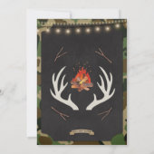 Oh Deer Old Buck Camo Birthday Uitnodiging (Achterkant)