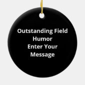 Oh Deer Outstanding In My Field Funny HumoOrnament Keramisch Ornament (Achterkant)