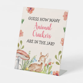 Oh Deer Party Decorations Meisje Baby shower spel Reclamebord Met Voetstuk