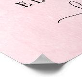 Oh Deer Pink Baby shower Welkomstbord Poster (Hoek)