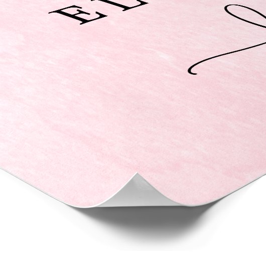 Oh Deer Pink Baby shower Welkomstbord Poster (Hoek)