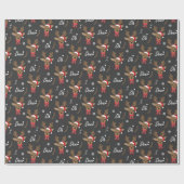 Oh Deer Pun Christmas Reindeer Cadeaupapier (Vlak)