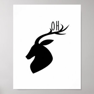 Oh Deer Pun Creatieve Stijl  Poster
