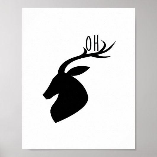 Oh Deer Pun Creatieve Stijl Poster (Voorkant)
