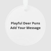 Oh Deer Pun Creative Style Ornament (achterkant)