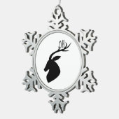 Oh Deer Pun Creative Style  Tin Sneeuwvlok Ornament (Rechts)