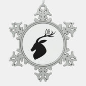 Oh Deer Pun Creative Style  Tin Sneeuwvlok Ornament (Voorkant)