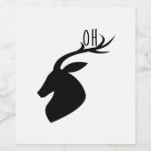 Oh Deer Pun Creative Style  Wijn Etiket (Enkel label)