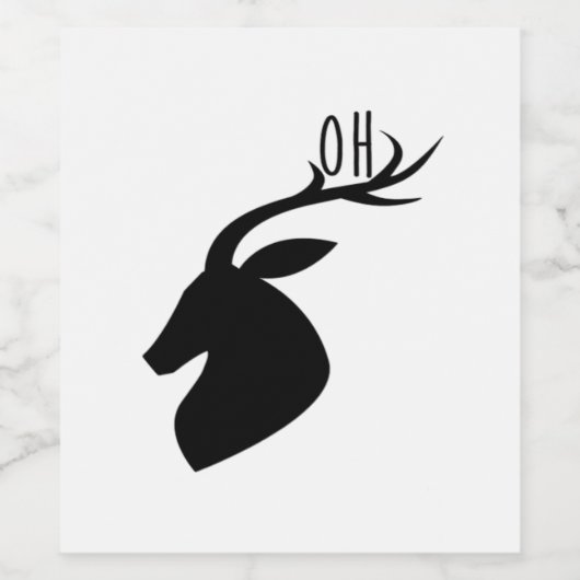 Oh Deer Pun Creative Style  Wijn Etiket (Enkel label)
