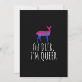 Oh Deer Queer Bisexual Pride Gay Flat Holiday Card Feestdagenkaart (Voorkant)
