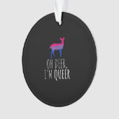 Oh Deer Queer Bisexual Pride Gay LAcrylic Ornament (voorkant)