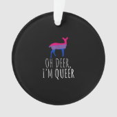 Oh Deer Queer Bisexual Pride Gay LAcrylic Ornament (voorkant)