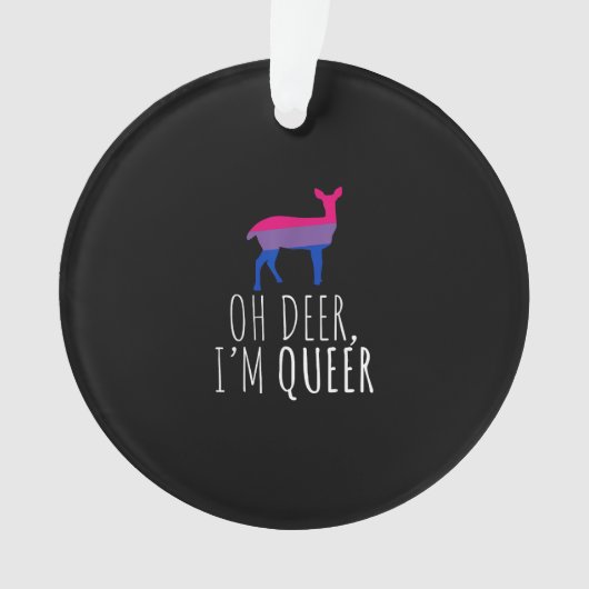 Oh Deer Queer Bisexual Pride Gay LAcrylic Ornament (voorkant)