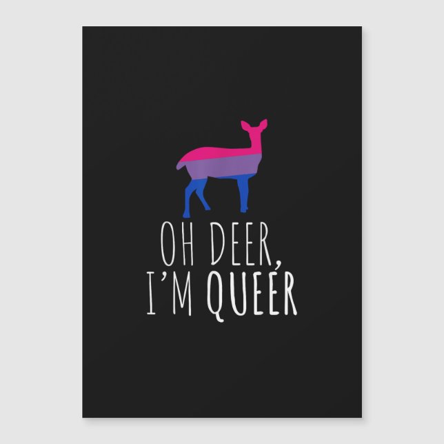 Oh Deer Queer Bisexual Pride Gay Lesbian Design  (Voorkant)