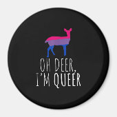 Oh Deer Queer Bisexual Pride Gay Lesbian Design  Magneet (Voorkant)
