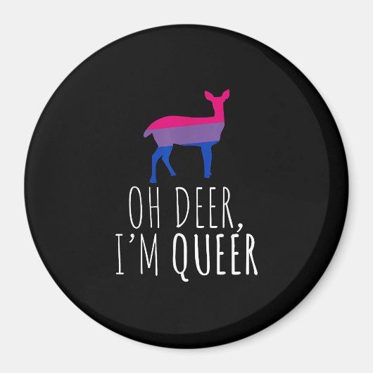 Oh Deer Queer Bisexual Pride Gay Lesbian Design  Magneet (Voorkant)