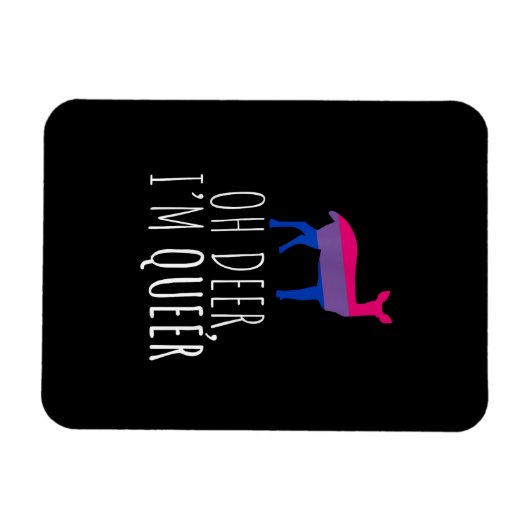 Oh Deer Queer Bisexual Pride Gay Lesbian Design  Magneet (Horizontaal)