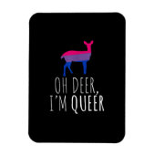 Oh Deer Queer Bisexual Pride Gay Lesbian Design  Magneet (Verticaal)