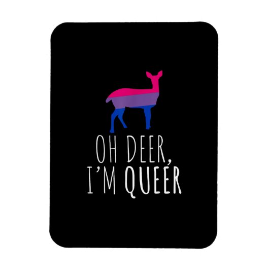 Oh Deer Queer Bisexual Pride Gay Lesbian Design  Magneet (Verticaal)