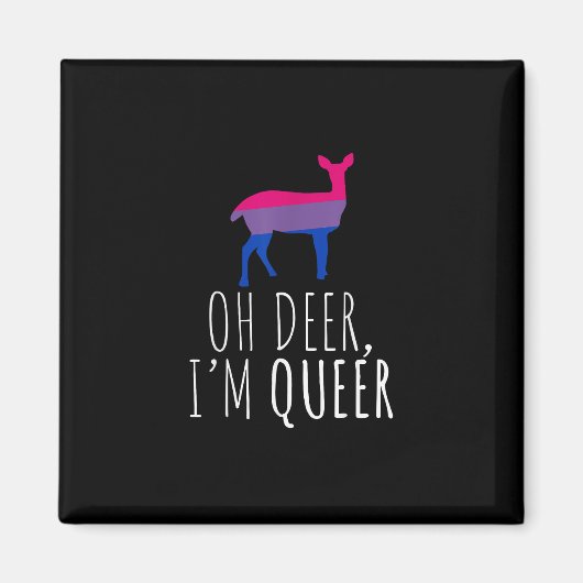 Oh Deer Queer Bisexual Pride Gay Lesbian Design  Magneet (Voorkant)