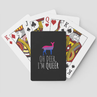 Oh Deer Queer Bisexual Pride Gay Lesbian Design Pokerkaarten