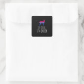 Oh Deer Queer Bisexual Pride Gay Lesbian Design  Vierkante Sticker (Tas)