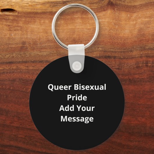 Oh Deer Queer Bisexual Pride Gay Lesbian DKeychain Sleutelhanger (Achterkant)