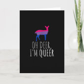 Oh Deer Queer Bisexual Pride GFolded Greeting Card Kaart (Voorkant)