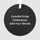 Oh Deer Queer Colorful Pride Flag Celebration Ornament (achterkant)