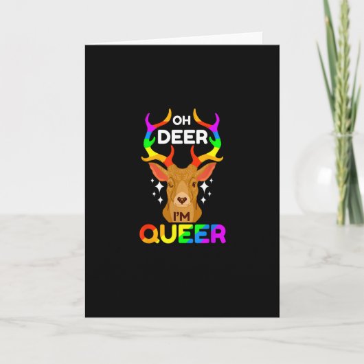 Oh Deer Queer Creative Modern Style Kaart (Voorkant)