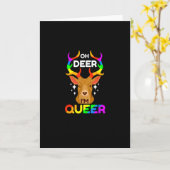 Oh Deer Queer Creative Modern Style Kaart (Gele Bloem)