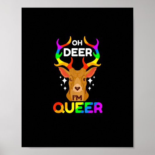 Oh Deer Queer Creative Modern Style Poster (Voorkant)