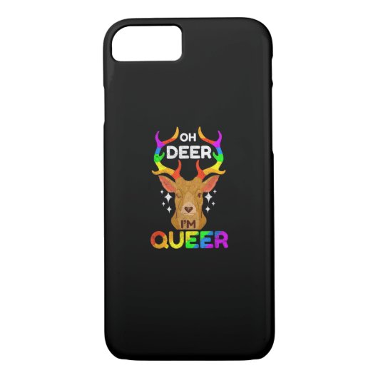 Oh Deer Queer Funny LGBTQ Pride Awareness  Case-Mate iPhone Case (Achterkant)